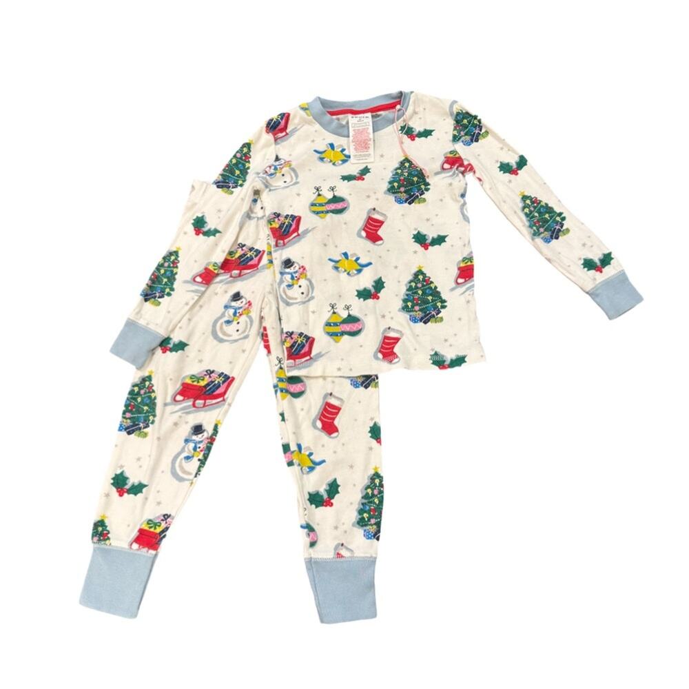 Mini Boden Kids' Festive Fun Fitted Two-Piece Cotton Pajamas 4T - Picture 3 of 5